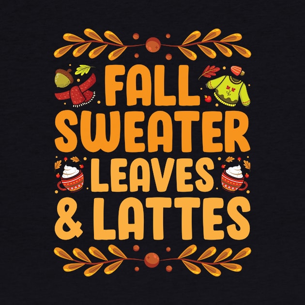 Fall Sweater Leaves Latte by ultraelectrogalacticshop